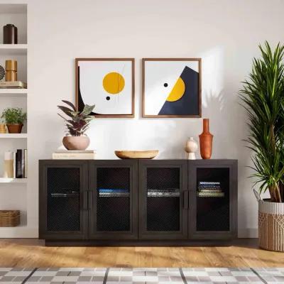 Nolan Black Wood Media Console