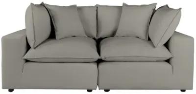 Cali Slate Performance Fabric Modular Loveseat