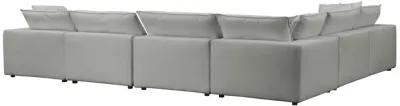 Cali Slate Performance Fabric Modular Large Chaise Sectional