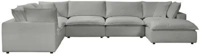 Cali Slate Performance Fabric Modular Large Chaise Sectional