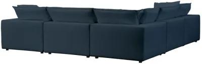 Cali Navy Performance Fabric Modular L-Sectional