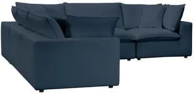 Cali Navy Performance Fabric Modular L-Sectional