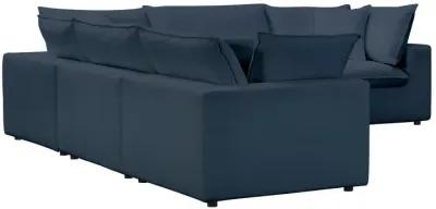 Cali Navy Performance Fabric Modular L-Sectional