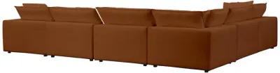 Cali Rust Performance Fabric Modular Large Chaise Sectional