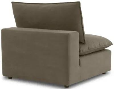 Cali Chocolate Brown Performance Velvet Armless Chair