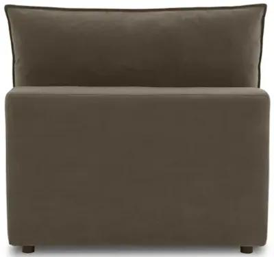 Cali Chocolate Brown Performance Velvet Armless Chair