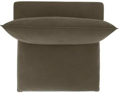 Cali Chocolate Brown Performance Velvet Armless Chair