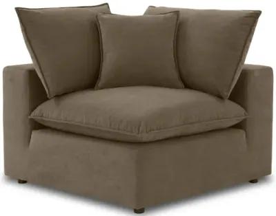 Cali Chocolate Brown Performance Velvet Corner Chair