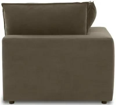 Cali Chocolate Brown Performance Velvet Corner Chair