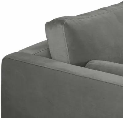 Cave Ash Gray Velvet Loveseat