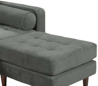 Cave Ash Gray Velvet Sectional