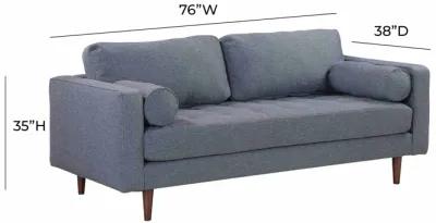 Cave Navy Tweed Loveseat