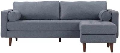 Cave Navy Tweed Sectional