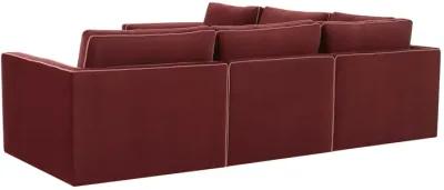 Willow Berry Red Modular L Sectional