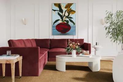 Willow Berry Red Modular L Sectional