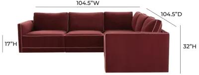 Willow Berry Red Modular L Sectional