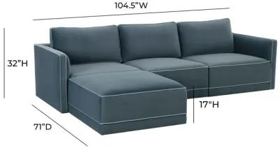 Willow Misty Blue Modular Sectional