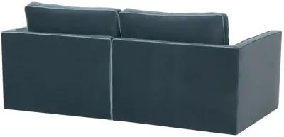 Willow Misty Blue Modular Loveseat