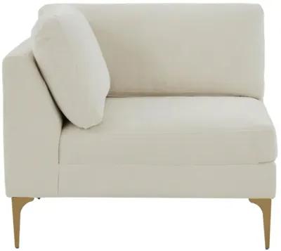 Serena Cream Velvet Armless Chair