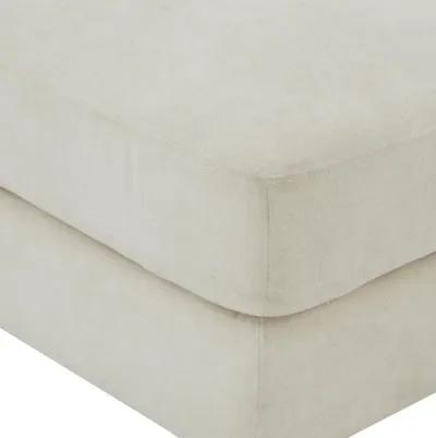 Serena Cream Velvet Ottoman