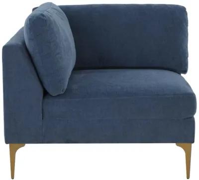 Serena Blue Velvet Armless Chair