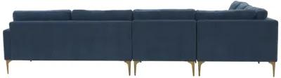 Serena Blue Velvet Large L-Sectional