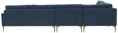 Serena Blue Velvet Large L-Sectional