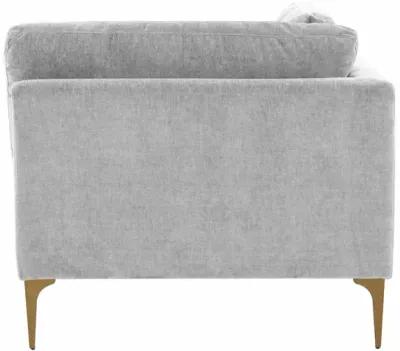 Serena Gray Velvet Armless Chair