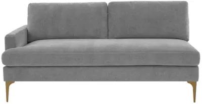 Serena Gray Velvet LAF Loveseat