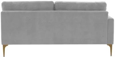 Serena Gray Velvet LAF Loveseat