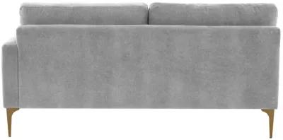 Serena Gray Velvet RAF Loveseat