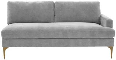 Serena Gray Velvet RAF Loveseat