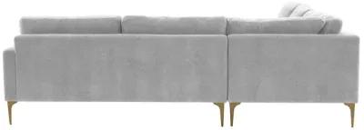 Serena Gray Velvet L-Sectional