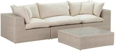 Cali Natural Wicker Outdoor Modular Sofa