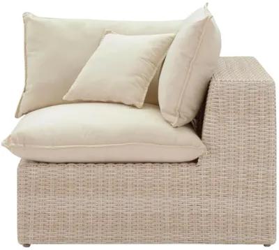 Cali Natural Wicker Outdoor Corner Chair