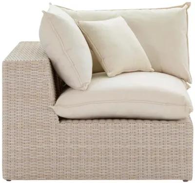 Cali Natural Wicker Outdoor Corner Chair