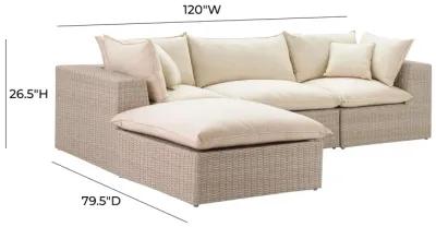 Cali Natural Wicker Outdoor Modular Sectional