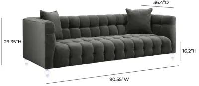 Bea Grey Velvet Sofa