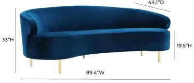 Baila Navy Velvet Sofa