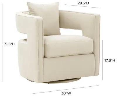 Kennedy Cream Swivel Chair