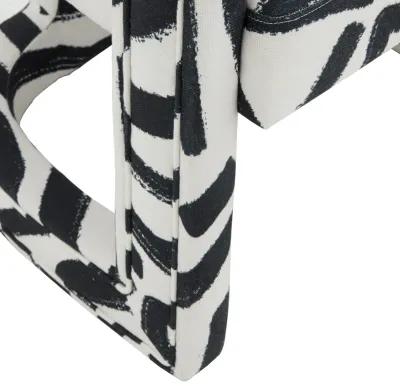 Ada Chair in Black Brushstroke Pattern