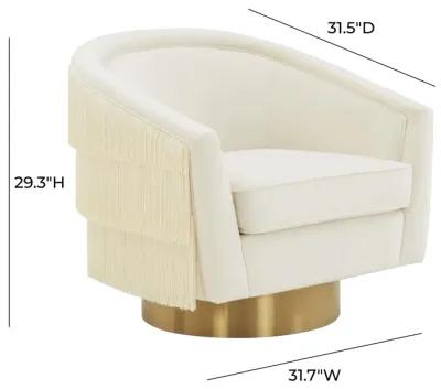 Flapper Cream Swivel Chair