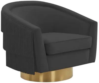 Flapper Black Swivel Chair