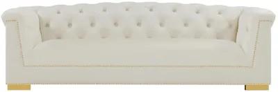 Farah Cream Velvet Sofa