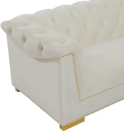 Farah Cream Velvet Sofa