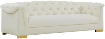 Farah Cream Velvet Sofa