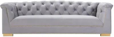 Farah Grey Velvet Sofa