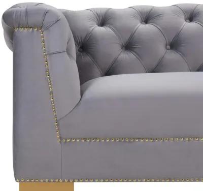 Farah Grey Velvet Sofa