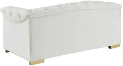 Farah Cream Velvet Loveseat