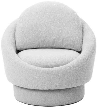 Sammy Light Grey Boucle Swivel Lounge Chair